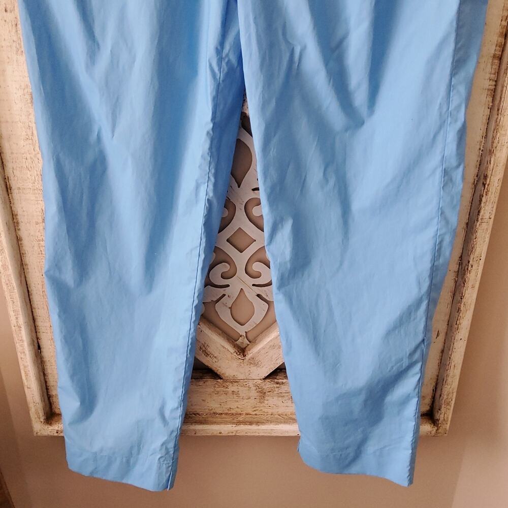 Nicholas Women's Taron Cotton High Waisted Button Fly Pants in Blue 6 - Picture 4 of 10
